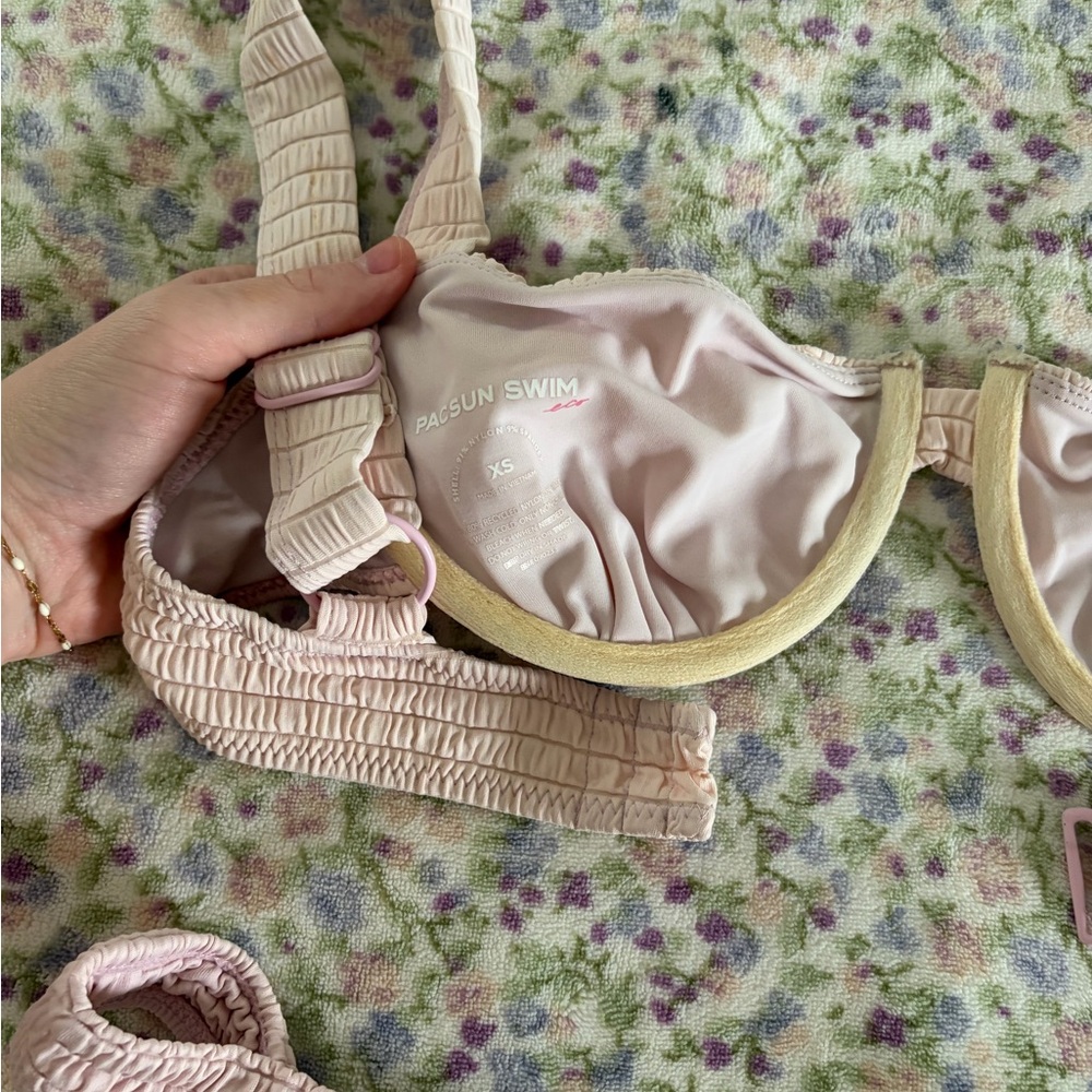 PacSun Blush Textured Bikini Bottom - Picture 4 of 4